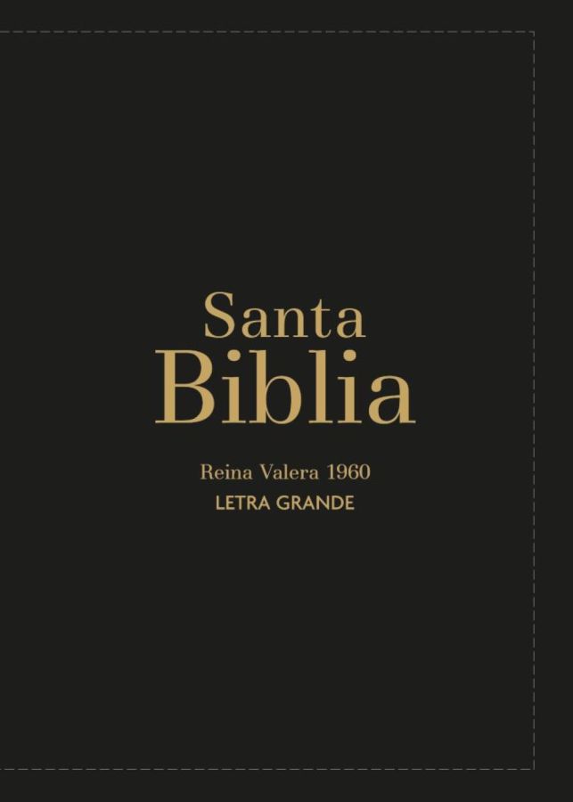 Biblia RVR 1960 - Letra Grande - Tamaño manual - Negro símil 