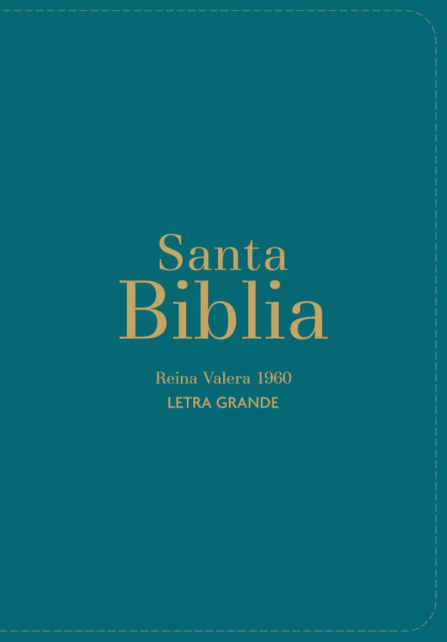 Biblia RVR 1960 - Letra Grande - Tamaño manual - Turquesa