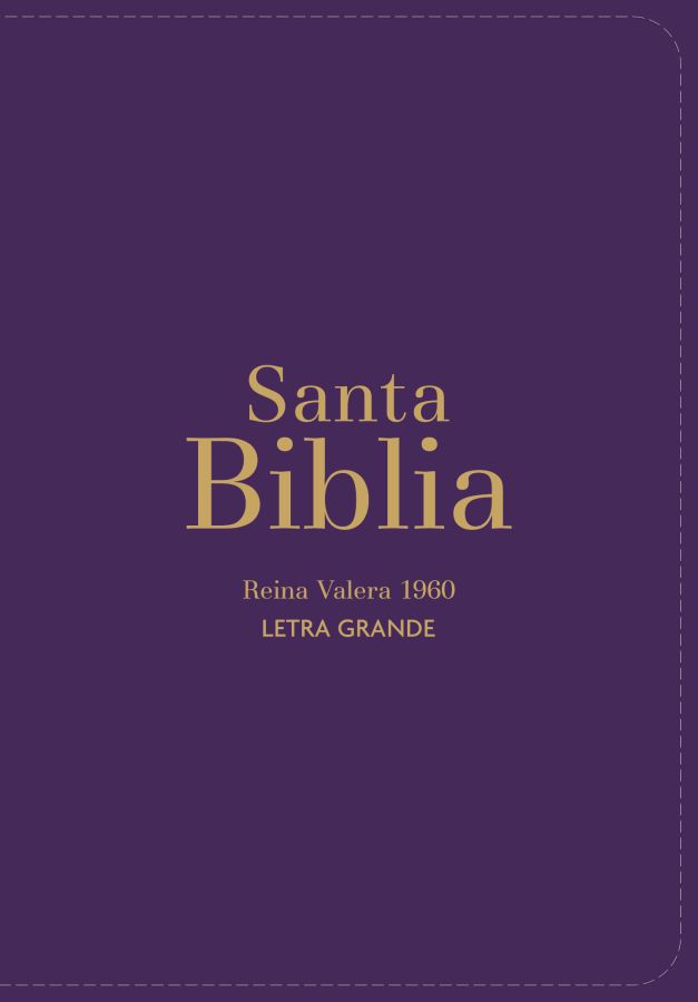 Biblia RVR 1960 - Letra Grande - Tamaño manual - Morado oscuro