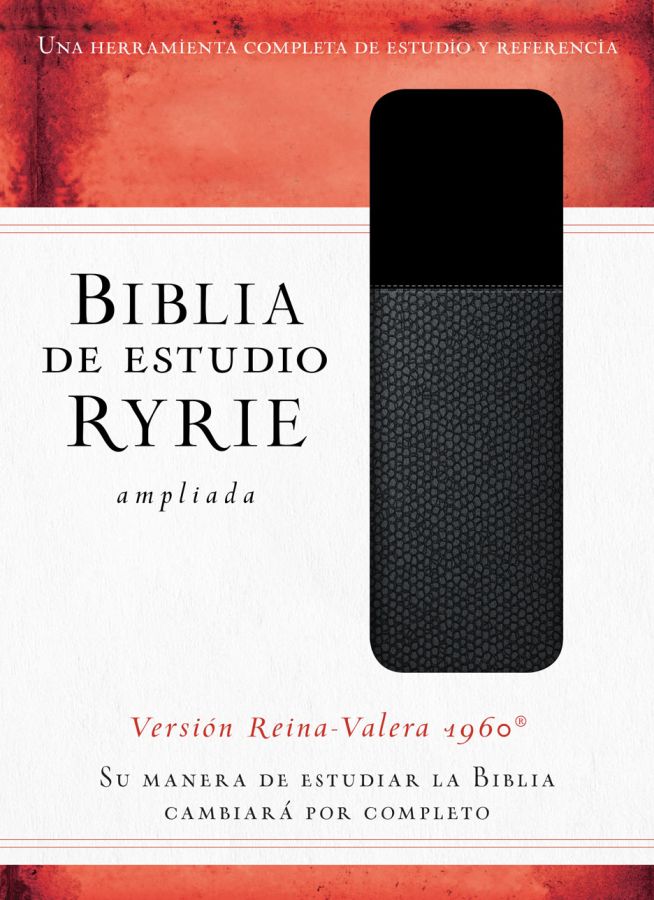 Biblia de estudio Ryrie ampliada RVR60 - Duo-tono negro con índice