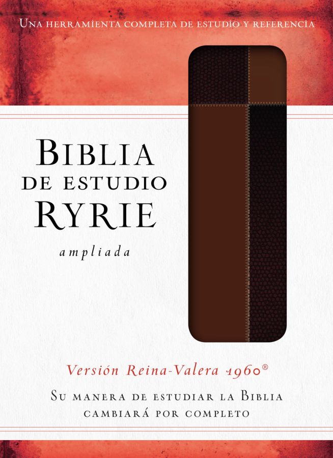 Biblia de estudio Ryrie ampliada RVR60 - Duo-tono marrón con índice