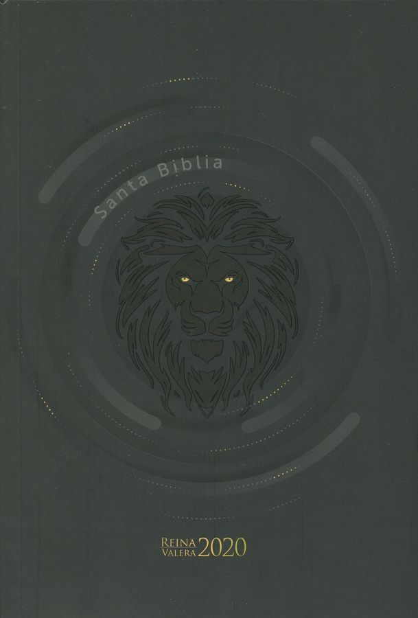 Biblia RVR 2020 letra grande león de Judá negro