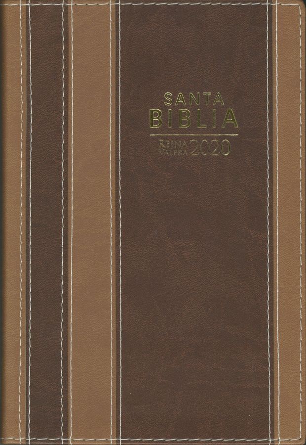 Biblia RVR 2020 letra grande marrón tiras