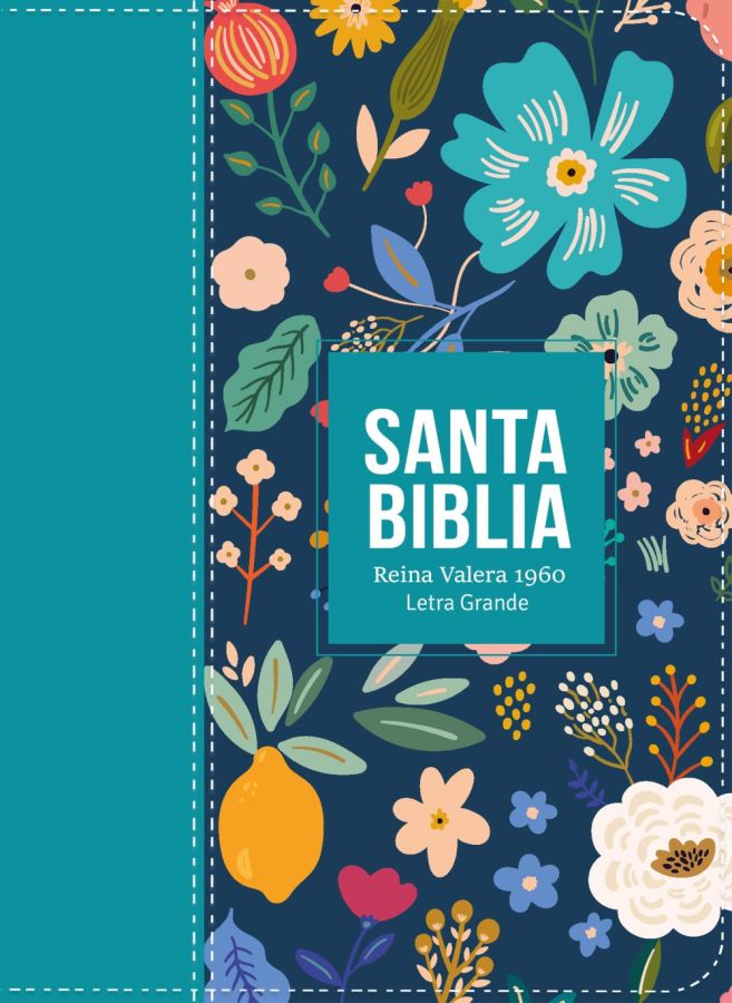 Biblia RVR 1960 - Letra Grande - Tamaño manual - Verde Turquesa