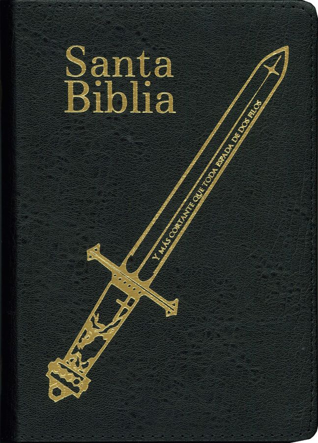 Biblia RVR 1960 compacta letra grande 11 puntos negro espada