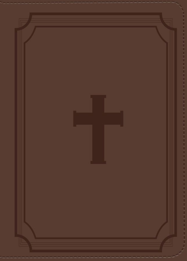 Biblia RVR 1960 Compacta Letra Grande 11 Puntos Símil Piel Cruz Marrón