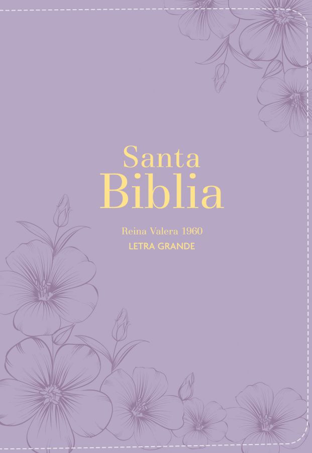 Biblia RVR 1960 Compacta Letra Grande 11 puntos Símil Piel Lila con Cierre e Índice