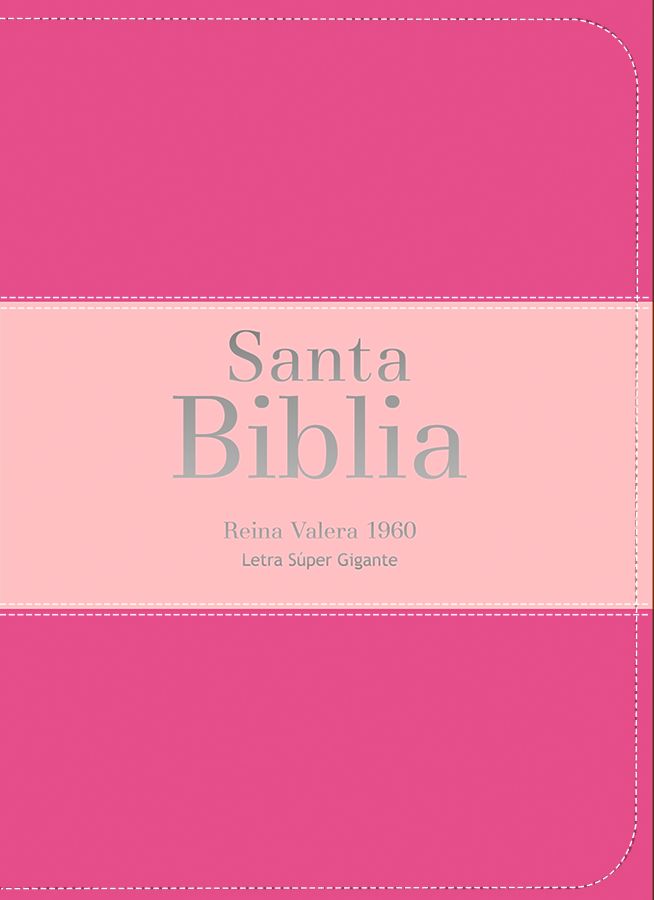 Biblia RVR 1960 Letra Súper Gigante Símil Piel Fucsia Rosa