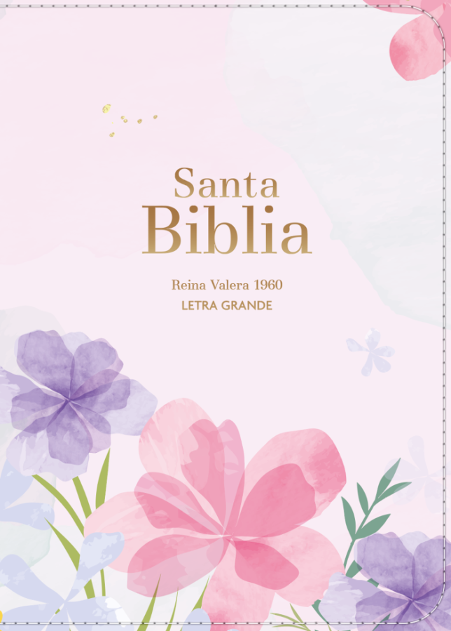 Biblia RVR 1960 - Letra Grande - Tamaño manual - Violeta Claro