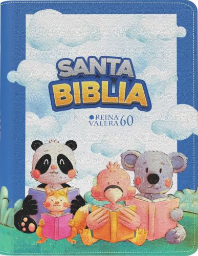 Biblia RVR 1960 Bolsillo para Niños Muñecos Vinilo con Cierre