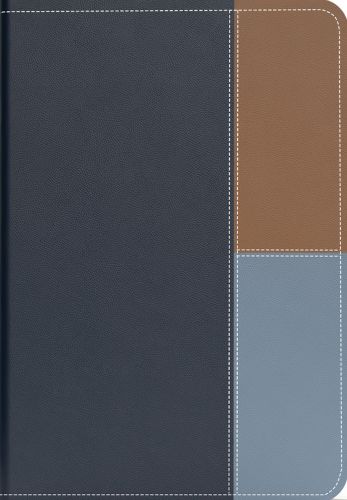 Biblia RVR 1960 Letra Gigante 14 puntos Símil Piel Bloque Azul Cobre Gris Cadete