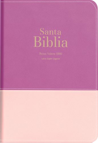 Biblia RVR 1960 Letra Súper Gigante Símil Piel Duotone Rubor Frambuesa