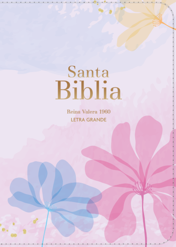 Biblia RVR 1960 - Letra Grande - Tamaño manual - Rosado Claro
